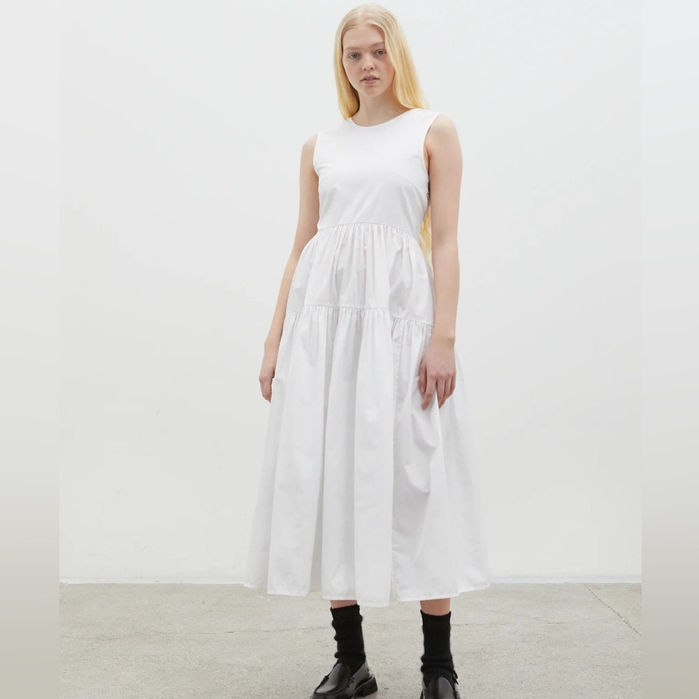 NWT Cecilie Bahnsen White Ruth Dress sz UK 10